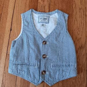 Toddle Blue and White Striped Vest